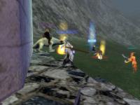 Getting power leveled in Dawnshroud Peaks