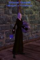 Artaxiel with her recently acquired epic weapon