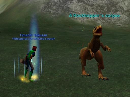 Omandi dings 46 soloing a Rockhopper in Dawnshroud Peaks